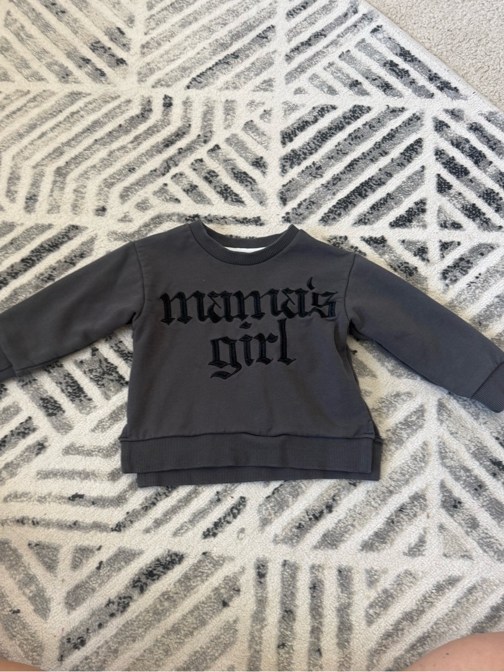 Kids Gray 'Mama's Girl' Pullover Sweatshirt